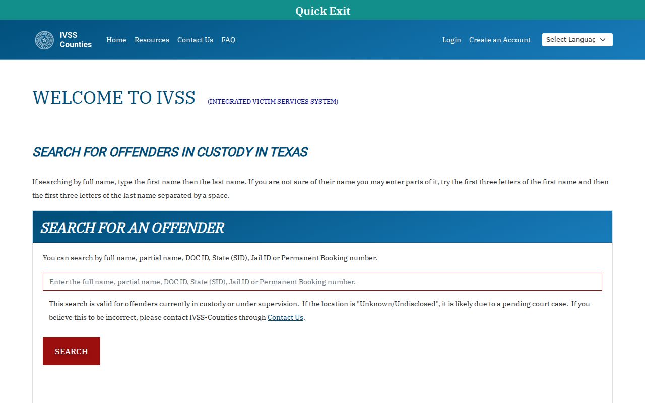 Bandera County arrest records custody notifications