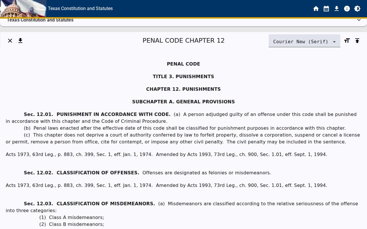 Bandera County criminal court cases Texas offense classifications