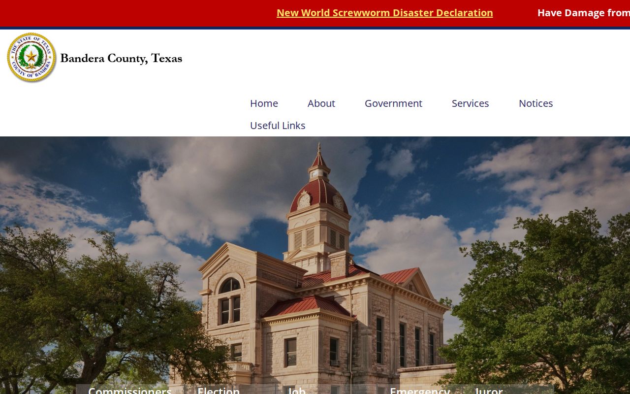 Bandera County criminal history government department gateway